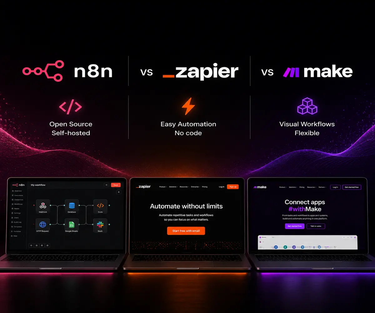 n8n vs Zapier vs Make.com: Which Automation Tool is The Best in 2026?