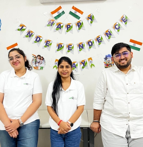 Team celebration at Starling Elevate office
